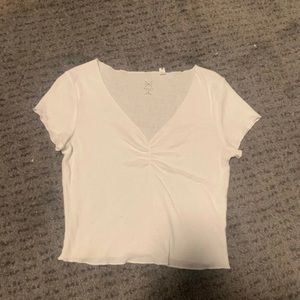 white crop top